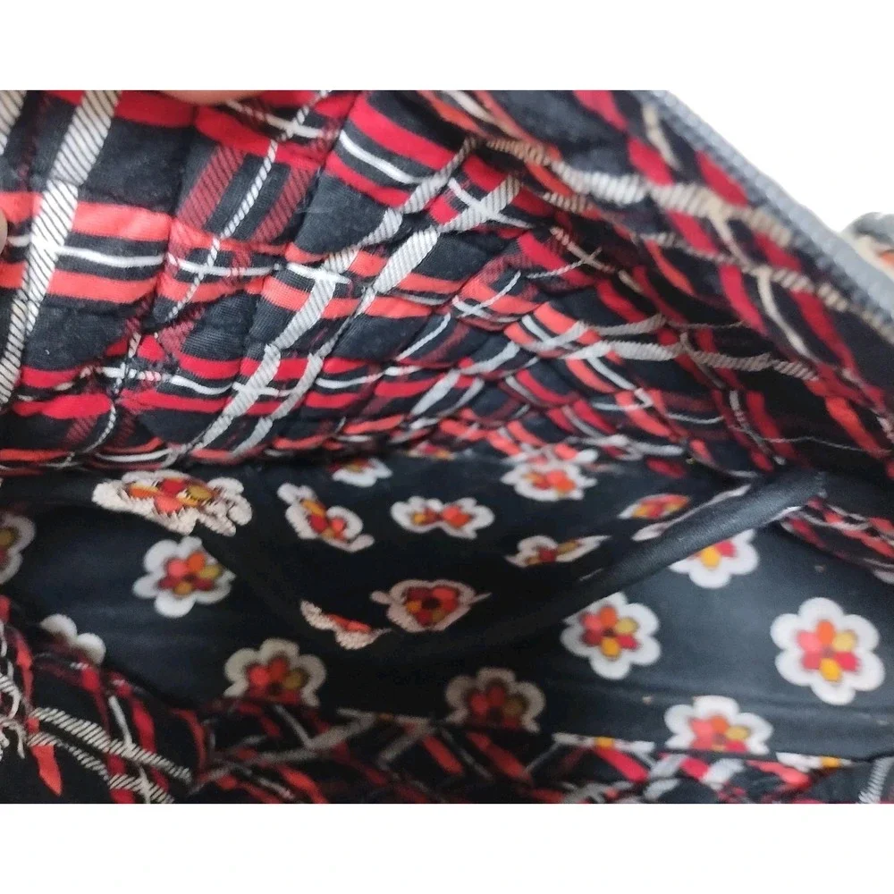 Vera Bradley Retired Pirouette Little Betsy Black Floral Shoulder Bag Purse Tote